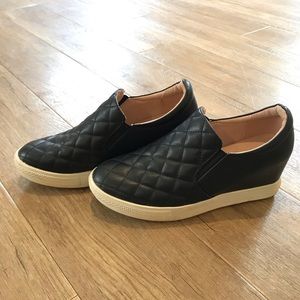 Wanted Brand quilted sneaker wedges!